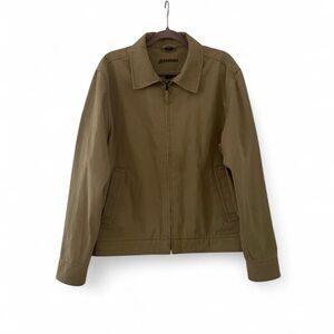 Classic Khaki Zip-Front Men’s Jacket